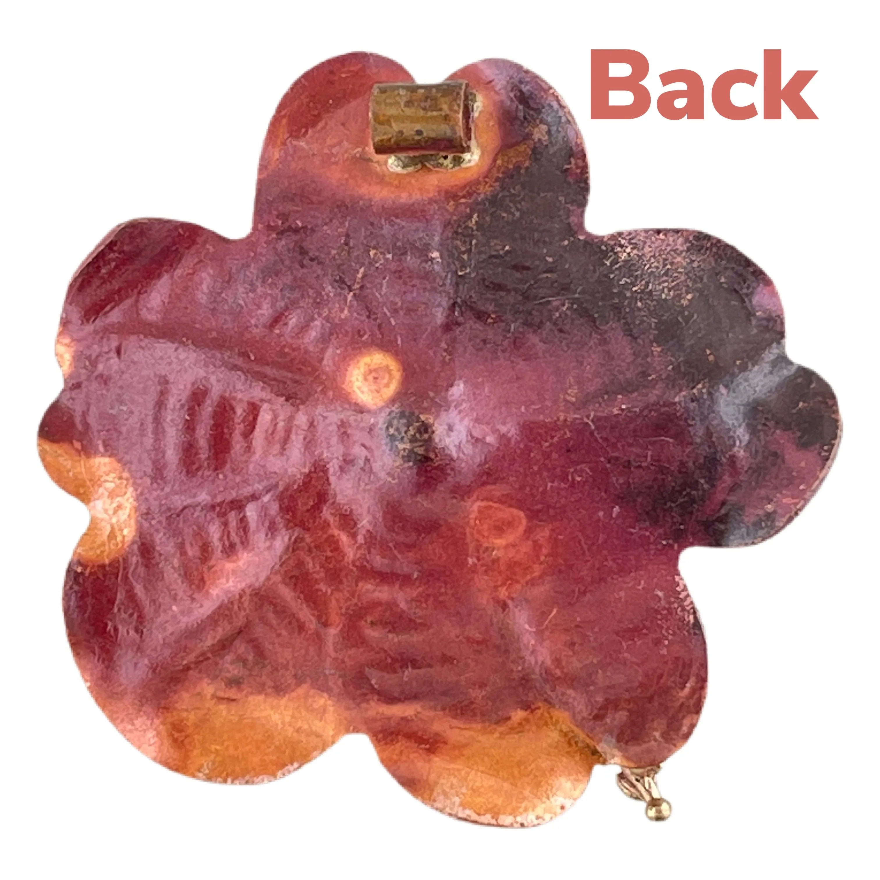 Stunning Copper Hibiscus Flower Pendant