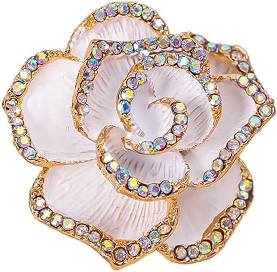 Stylish Brooches for Women - Flower Petal Brooch Jewelry - Ladies Wedding Bouquet Brooches Pin for Birthday, Party, Anniversary, A Touch of Elegance for Any Outfit
