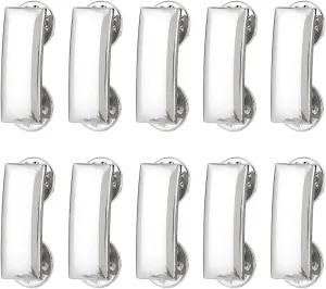 SUPERFINDINGS 10Pcs Platinum/Golden Collar Pins Alloy Collar Brooches Insignia Rank Bars Uniform Pin Suit Collar Pin Shirt Collar Decoration Collar Bar Pin Collar Fixing Pins