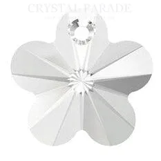 Swarovski 6744 Flower Pendant 14mm Clear - Pack of 2
