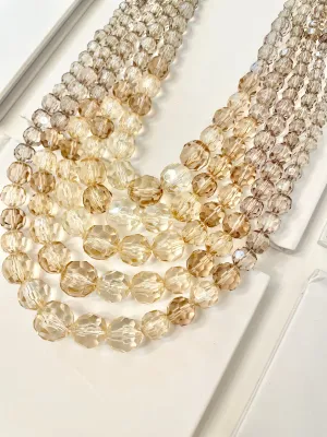 The most lovely champagne colored faceted beaded necklace..... so divine!