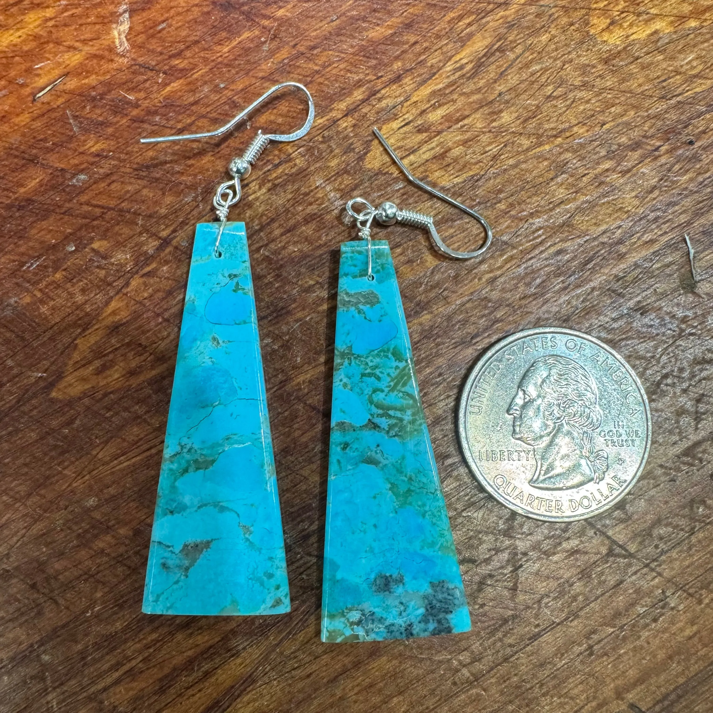 Turquoise Slab Earrings