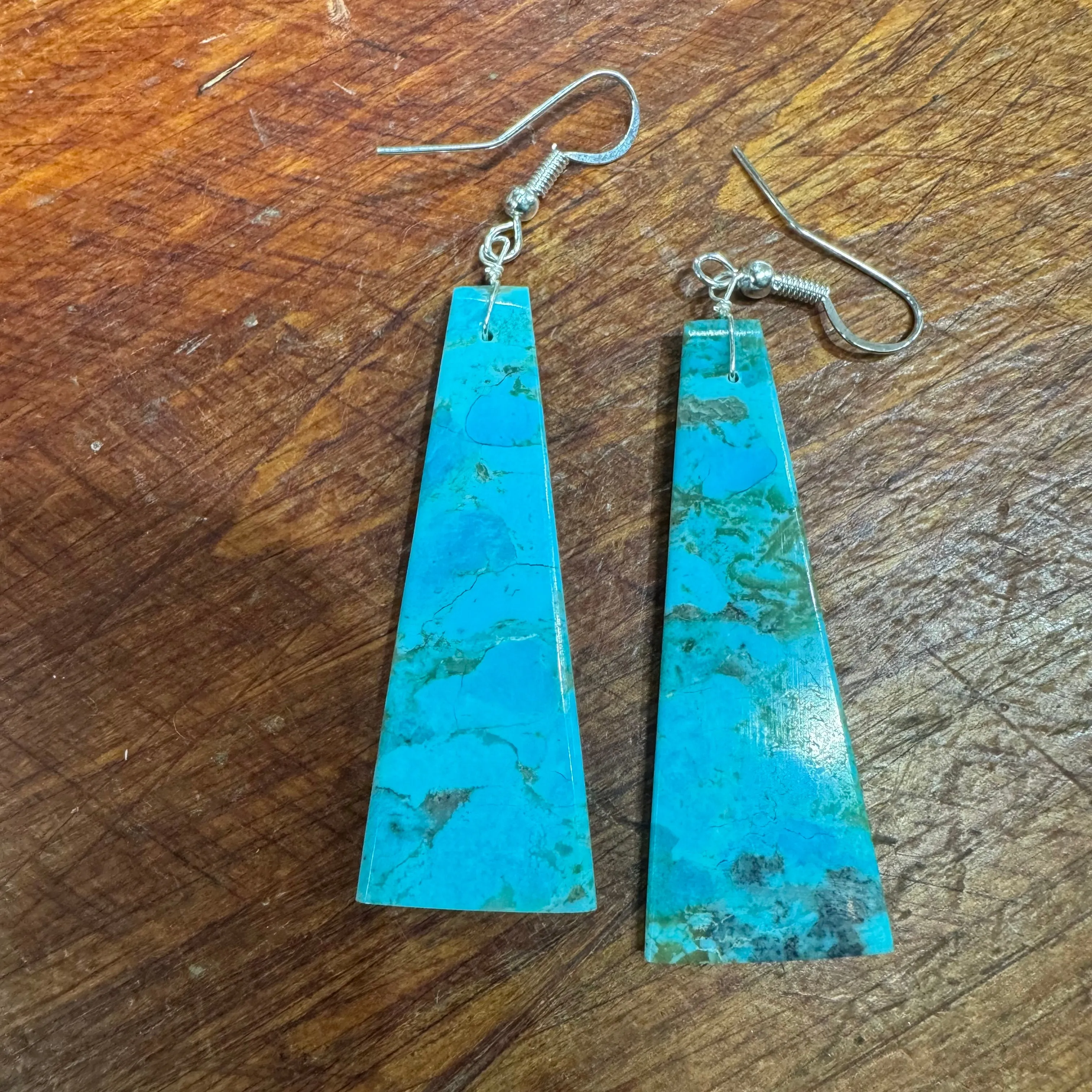 Turquoise Slab Earrings