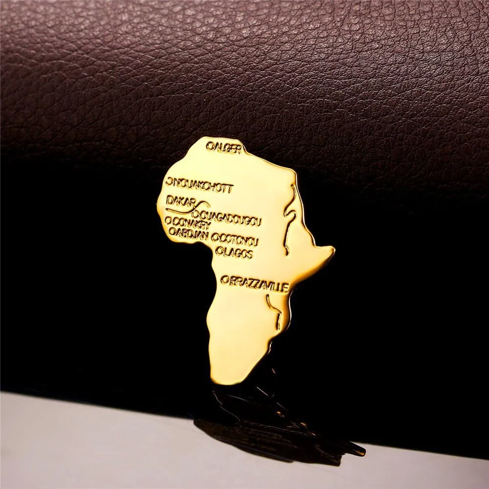 U7 Men Women Pin Brooches Platinum/18K Gold Plated Personalized Animal Cat/Frog/Africa Map/Owl Corsage