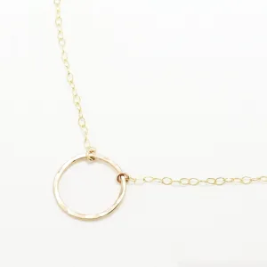 Unity Hammered Circle Necklace