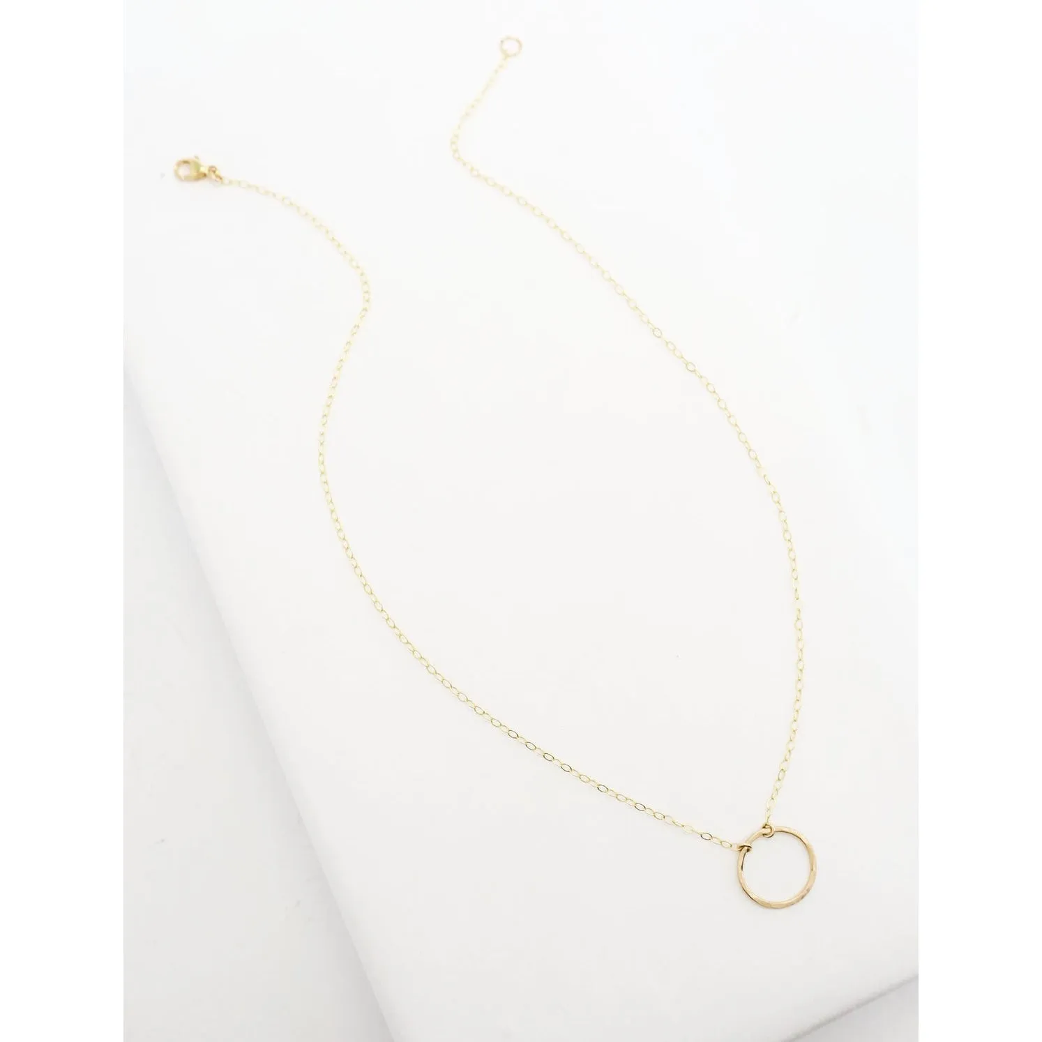 Unity Hammered Circle Necklace