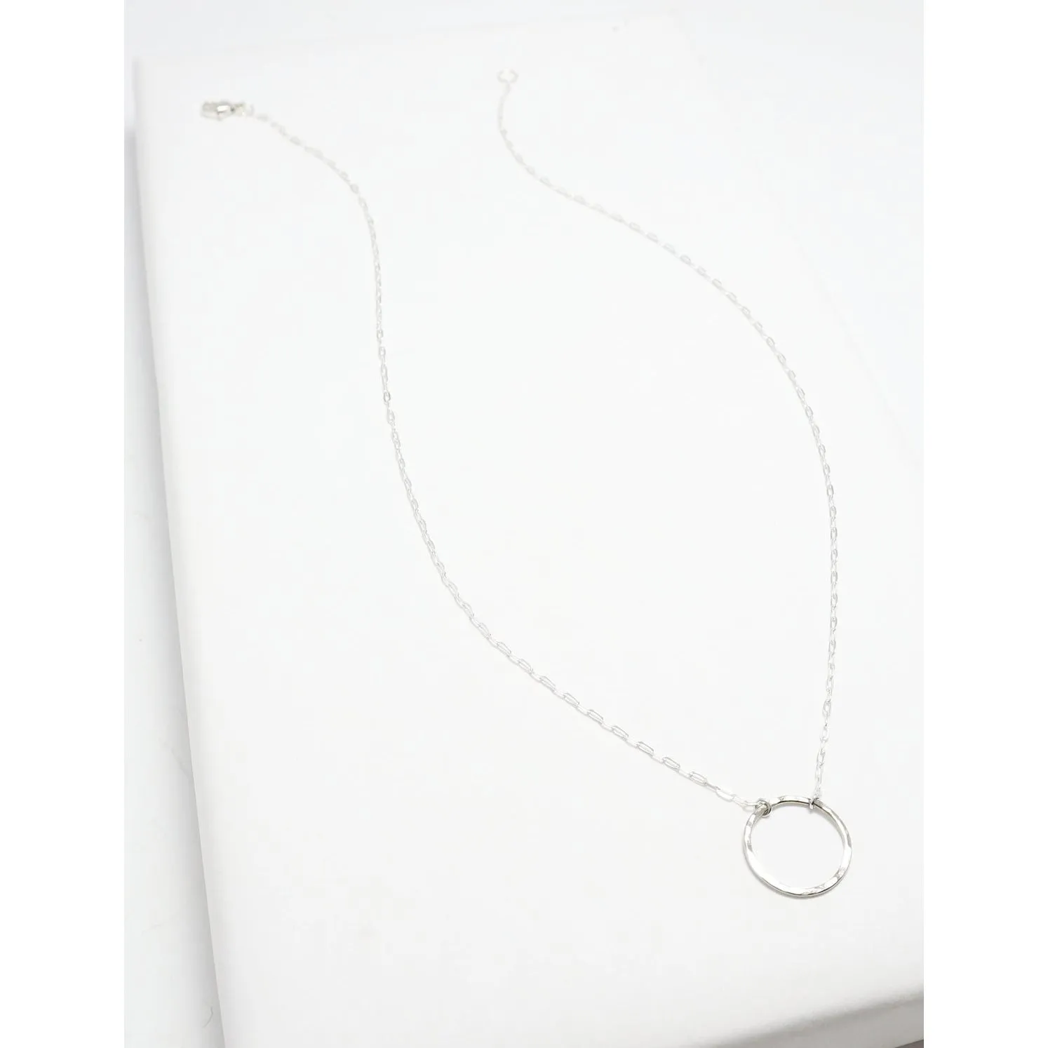 Unity Hammered Circle Necklace