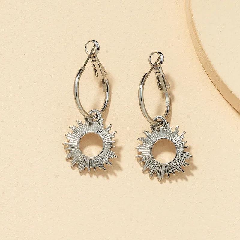 Vibrant Geometric Alloy Earrings - Vienna Verve Collection
