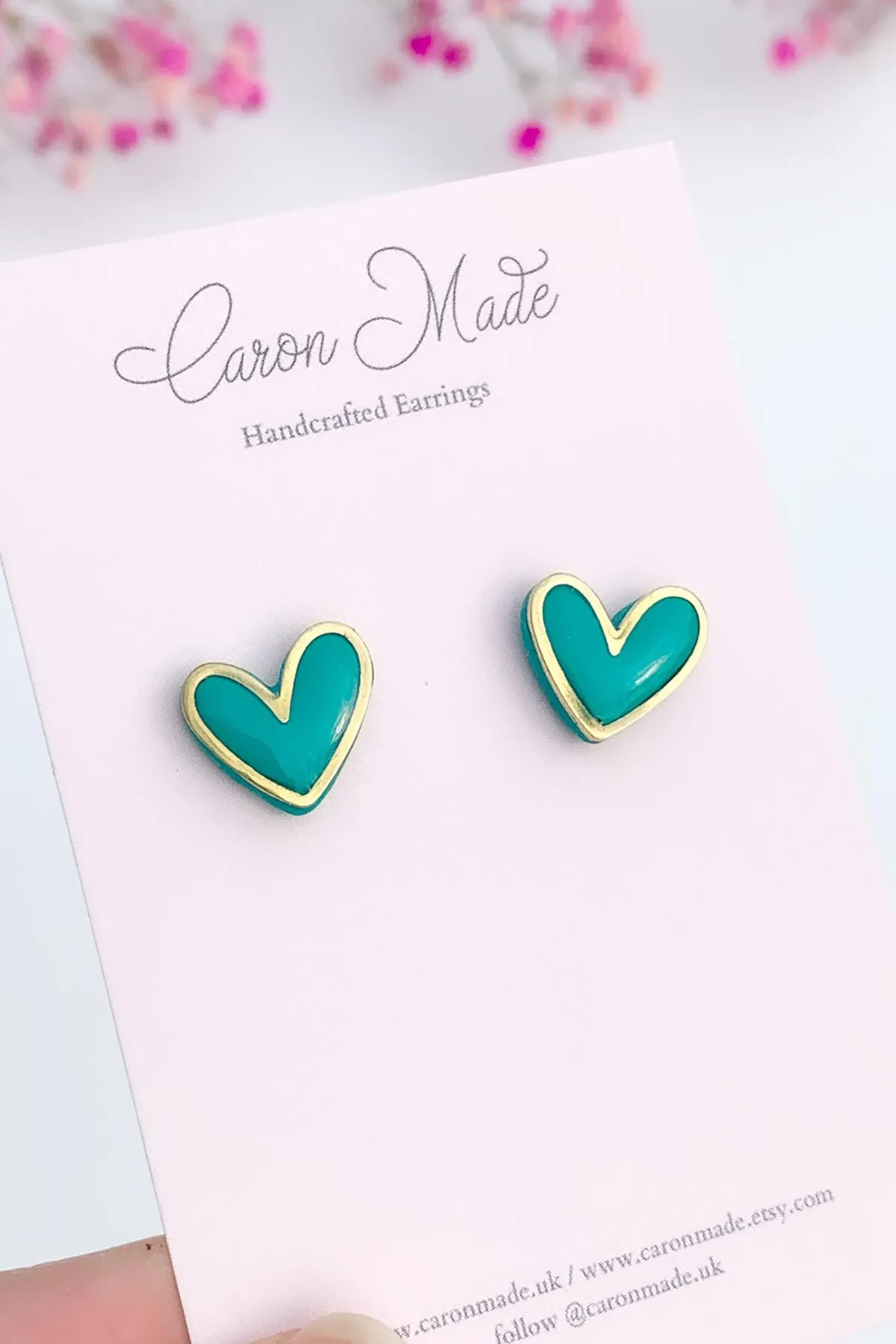 Vibrant Heart Stud Earrings Collection