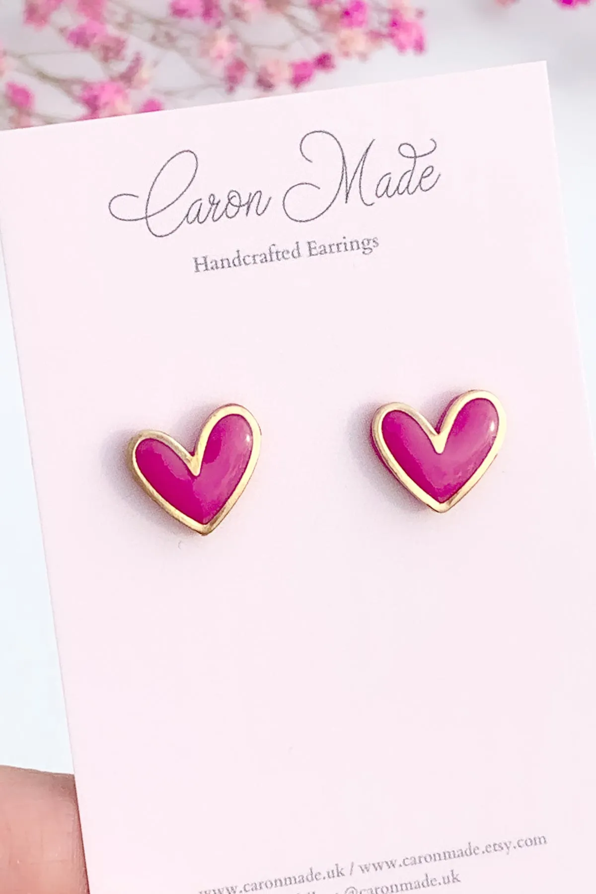 Vibrant Heart Stud Earrings Collection