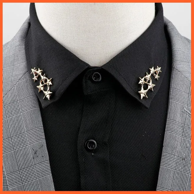 Vintage Tree Leaf Collar Brooch Pins | Hollowed Out Crown Shirts Suit Jewellery