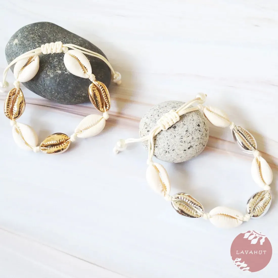 Waimea Cowry Silver Hawaiian Bracelet
