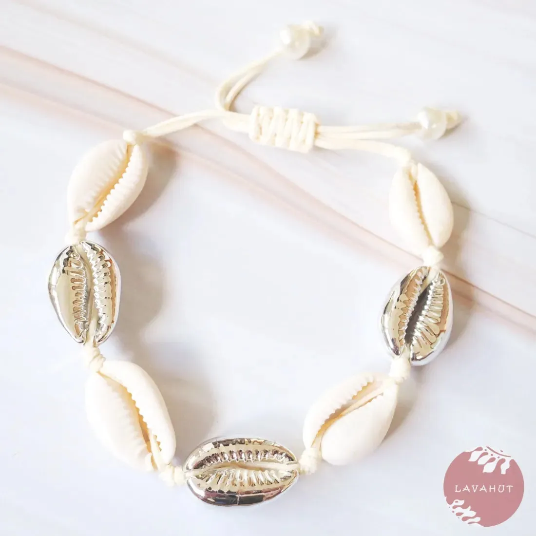 Waimea Cowry Silver Hawaiian Bracelet