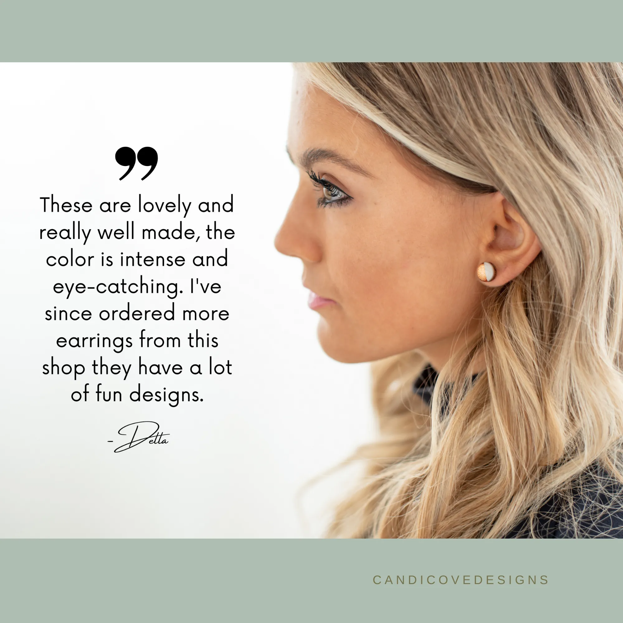 White and Gold Sparkle Stud Earrings by Candi Cove Designs