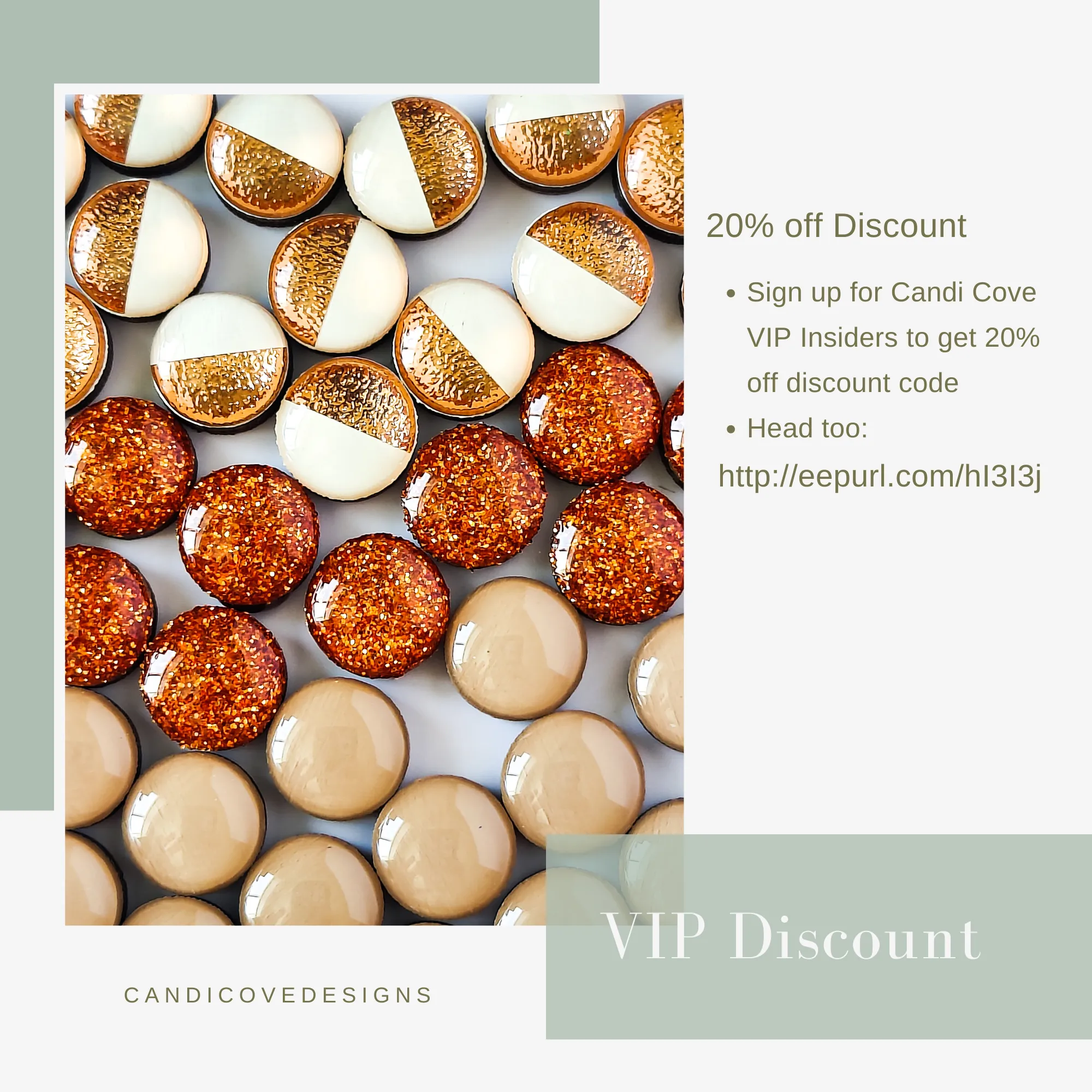 White and Gold Sparkle Stud Earrings by Candi Cove Designs