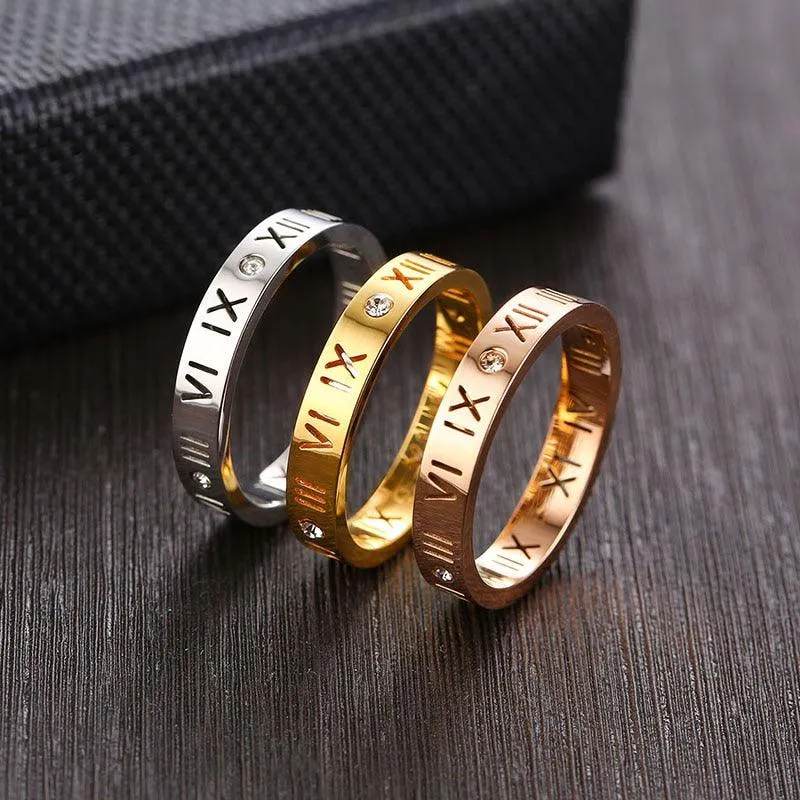 Women Roman Numbers Ring