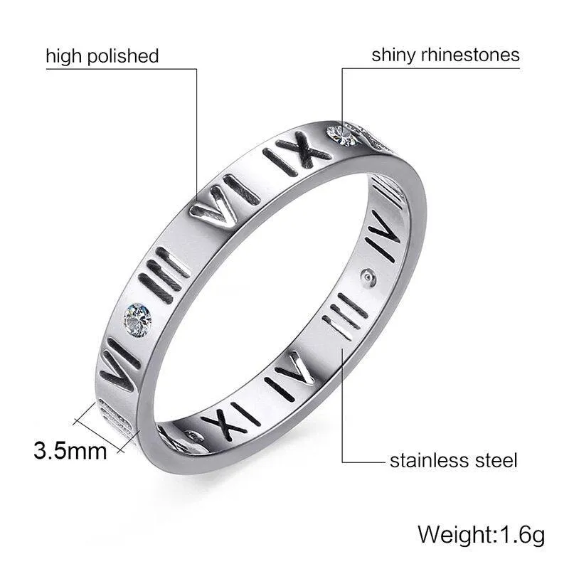 Women Roman Numbers Ring