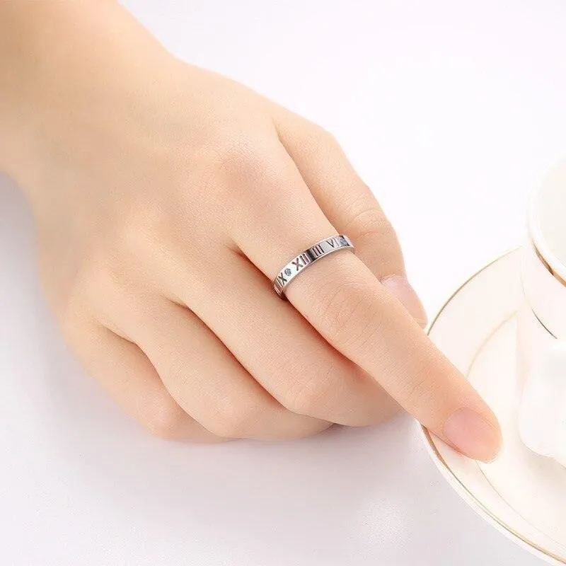 Women Roman Numbers Ring