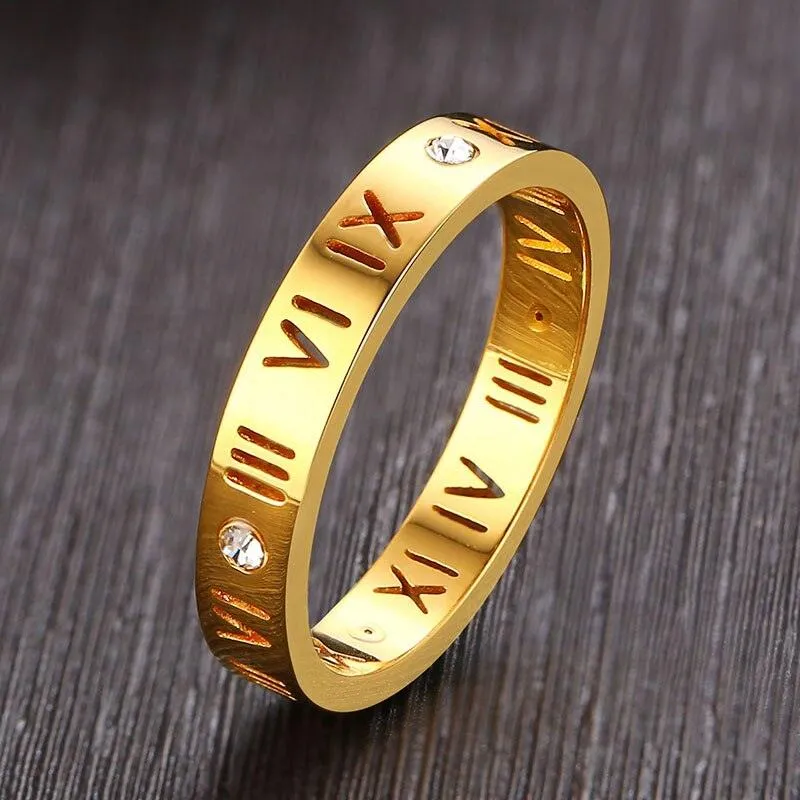 Women Roman Numbers Ring