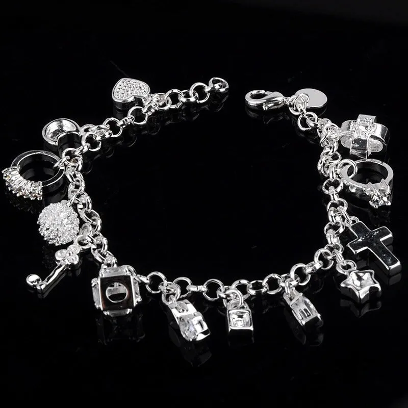 Women's Fashion Gift with Multiple Zircon Charm Bracelets