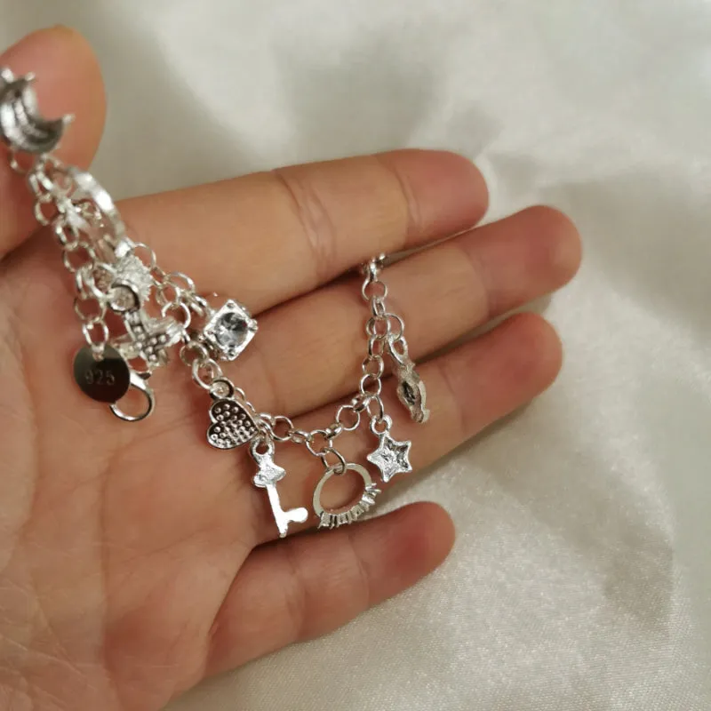 Women's Fashion Gift with Multiple Zircon Charm Bracelets