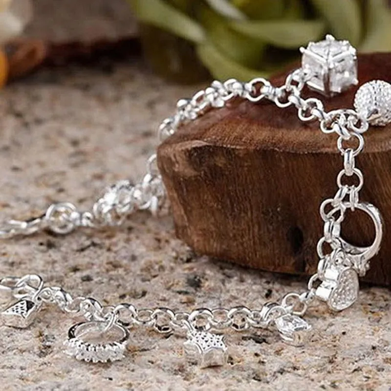 Women's Fashion Gift with Multiple Zircon Charm Bracelets
