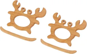 Wooden Crab Brooch Pin, Handcrafted Animal Pin, Multifunctional Sweater Decor, Cute Crab Design for Women and Girls, Wood Material